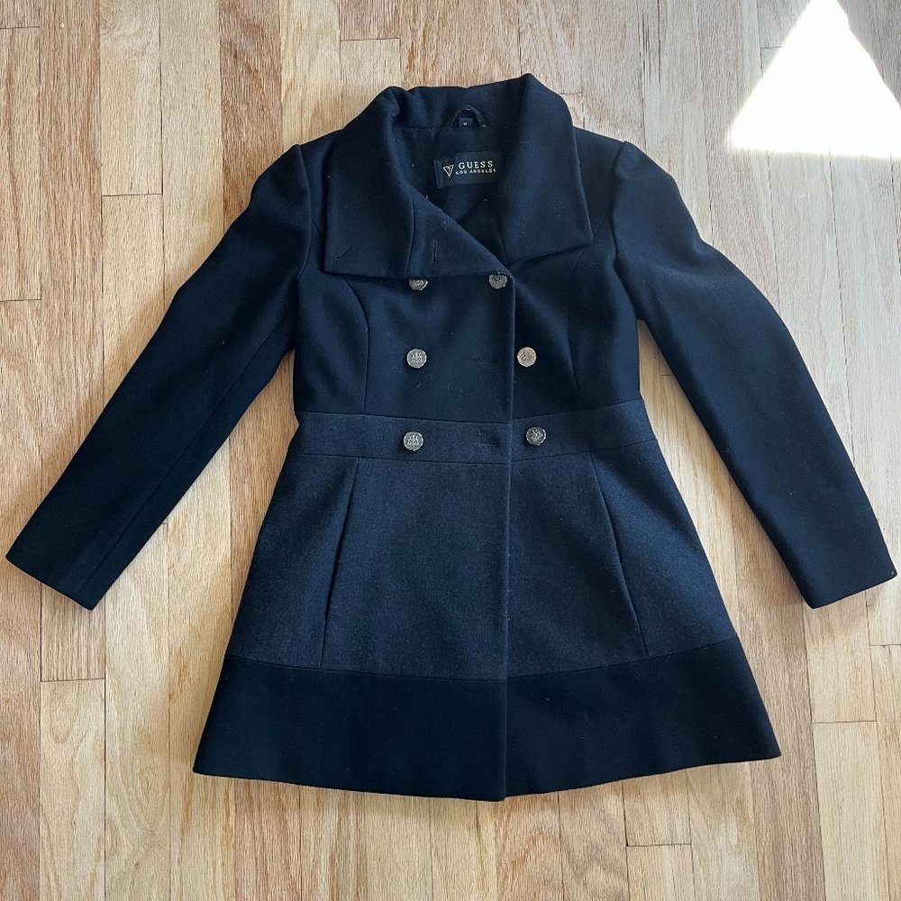 Guess Peplum Peacoat - Size M